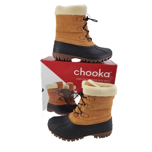 CHOOKA Boots 6 Duck Waterproof Cold Weather Winter Snow Rain Shoes Shearling Fur - Picture 3 of 15